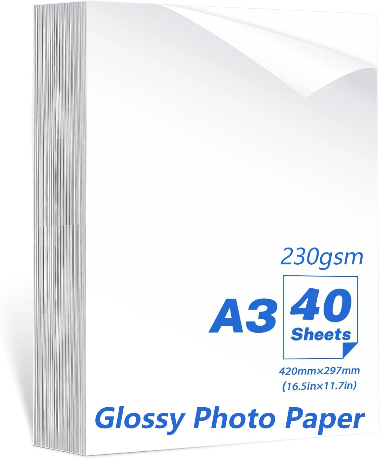 A3 Photo Paper, Waterproof Glossy for Photo Paper，Waterproof Embossed Card Paper Inkjet Photo Paper